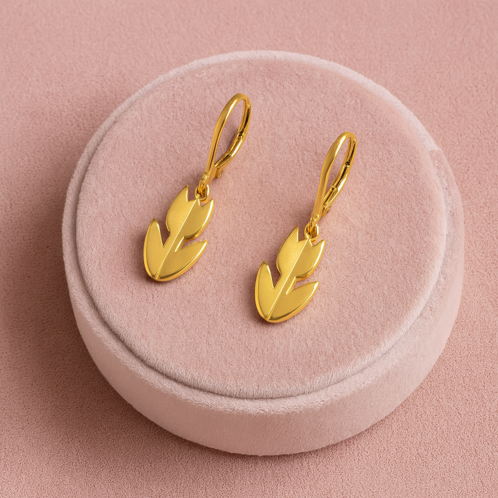 Tulip Floral Drop Dangle Earrings – 925 Sterling Silver