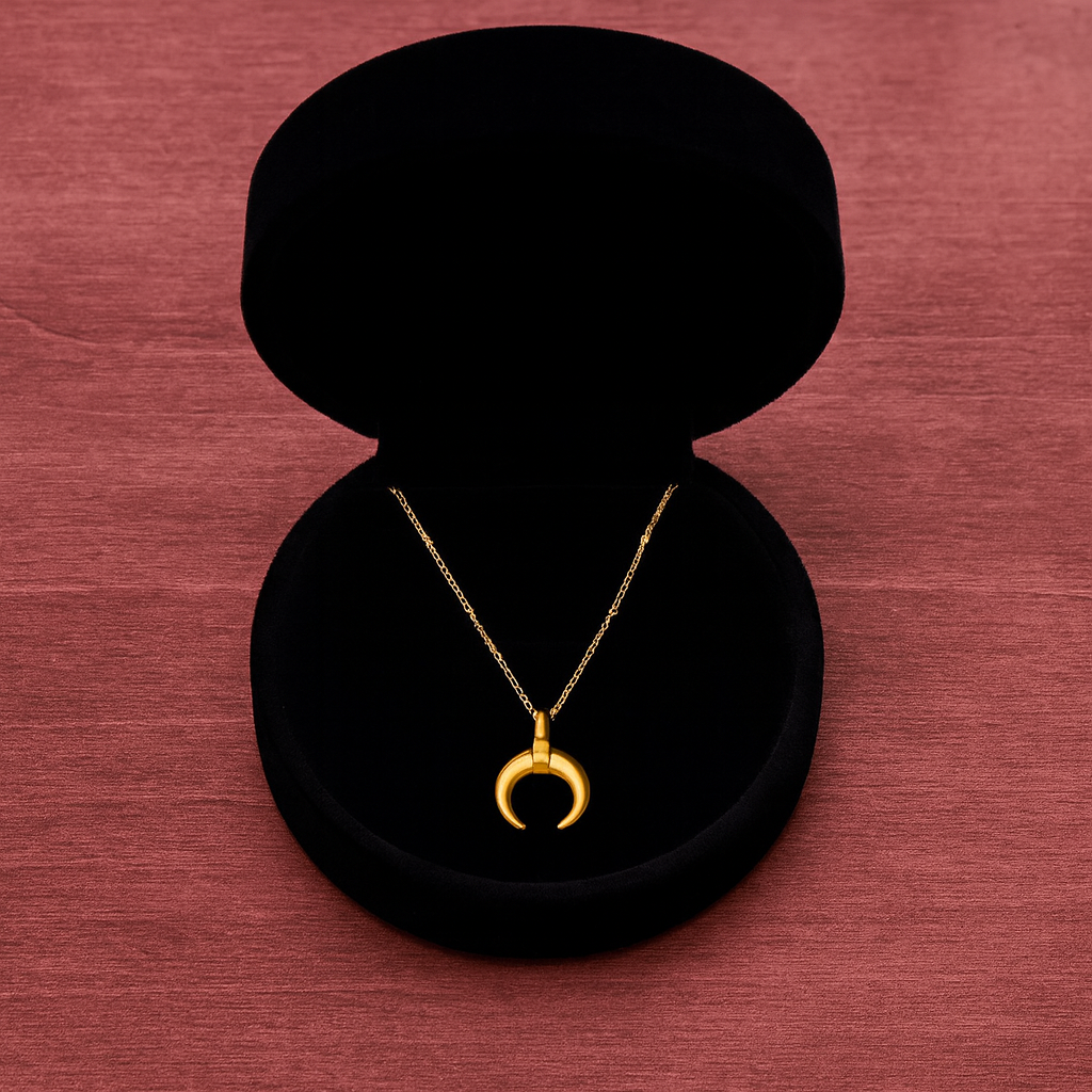 Mini Crescent Horn Necklace – 925 Sterling Silver
