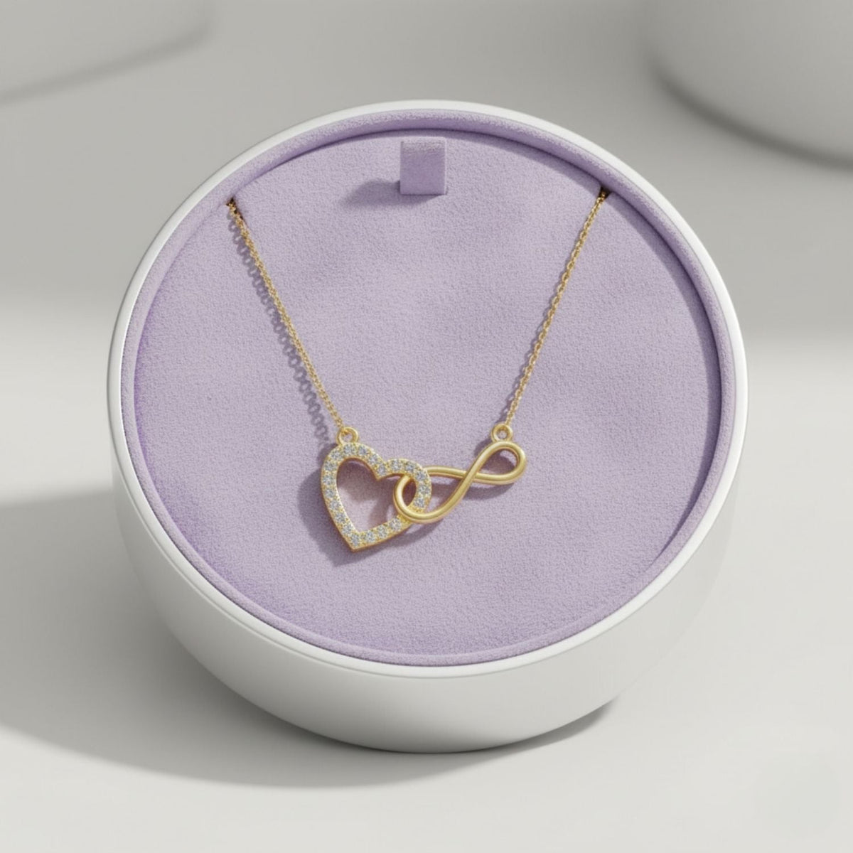 Infinity Heart Interlocking Necklace – 925 Sterling Silver