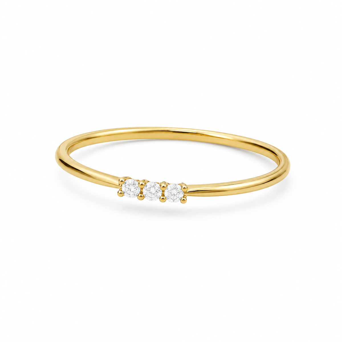 Round White CZ Solitaire Ring – 925 Sterling Silver