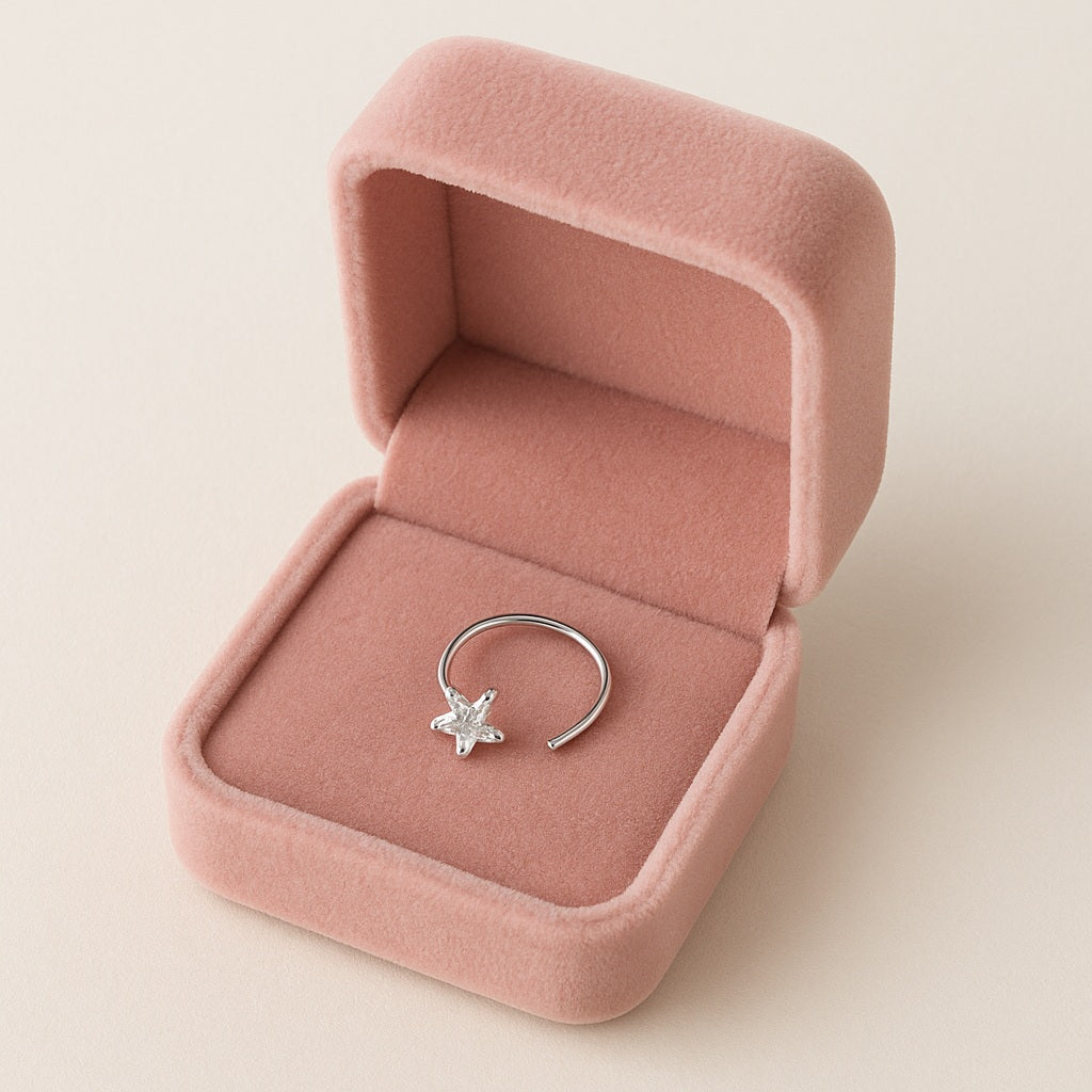 925 Sterling Silver Star Nose Pin