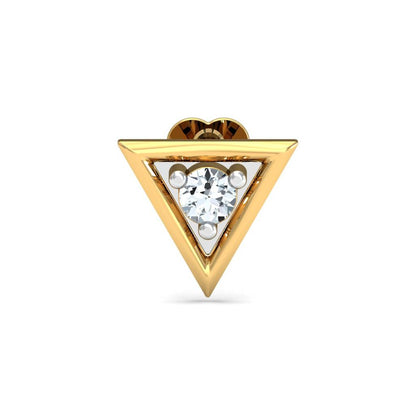 Triangle Frame White CZ Nose Pin – 925 Sterling Silver