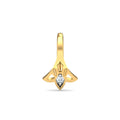Marquise White CZ Nose Pin 925 Sterling Silver Yellow Gold Plated