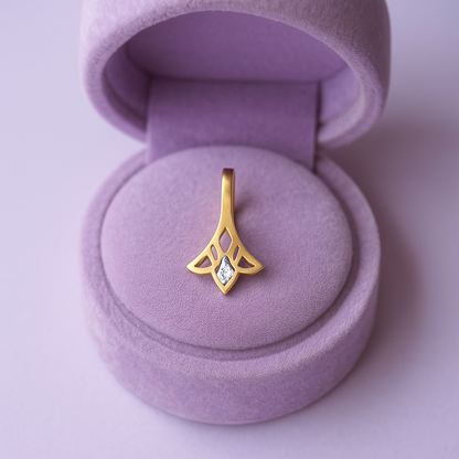 Marquise Open-Petal White CZ Nose Pin – 925 Sterling Silver