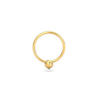 Plain Ball Nose Pin – 925 Sterling Silver Yellow Gold Plated