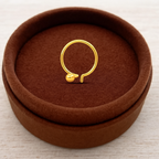 Plain Ball Nose Pin – 925 Sterling Silver Yellow Gold Plated