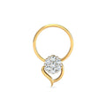 Floral Cluster Nose Pin 925 Sterling Silver Yellow Plated