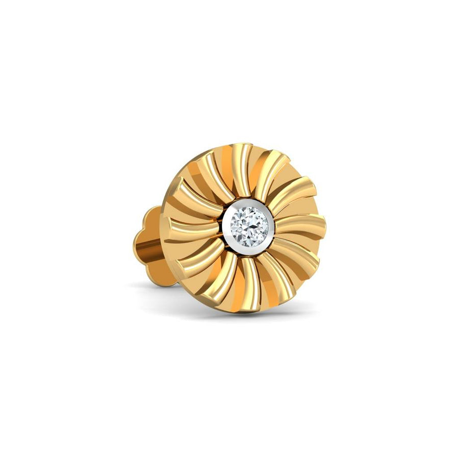 Sunburst Petal White CZ Nose Pin – 925 Sterling Silver