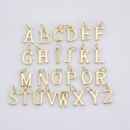 Alphabet Initial Charm Pendant A to Z – 925 Sterling Silver