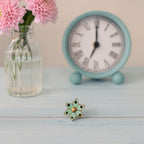 925 Sterling Silver Mint Green & Black Enamel Star Nose Pin