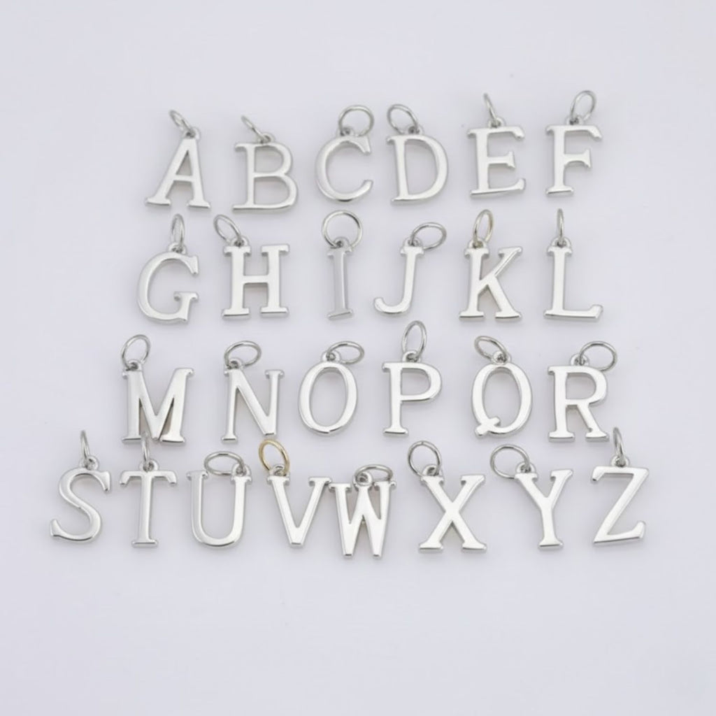 Alphabet Initial Charm A to Z - 925 Sterling Silver