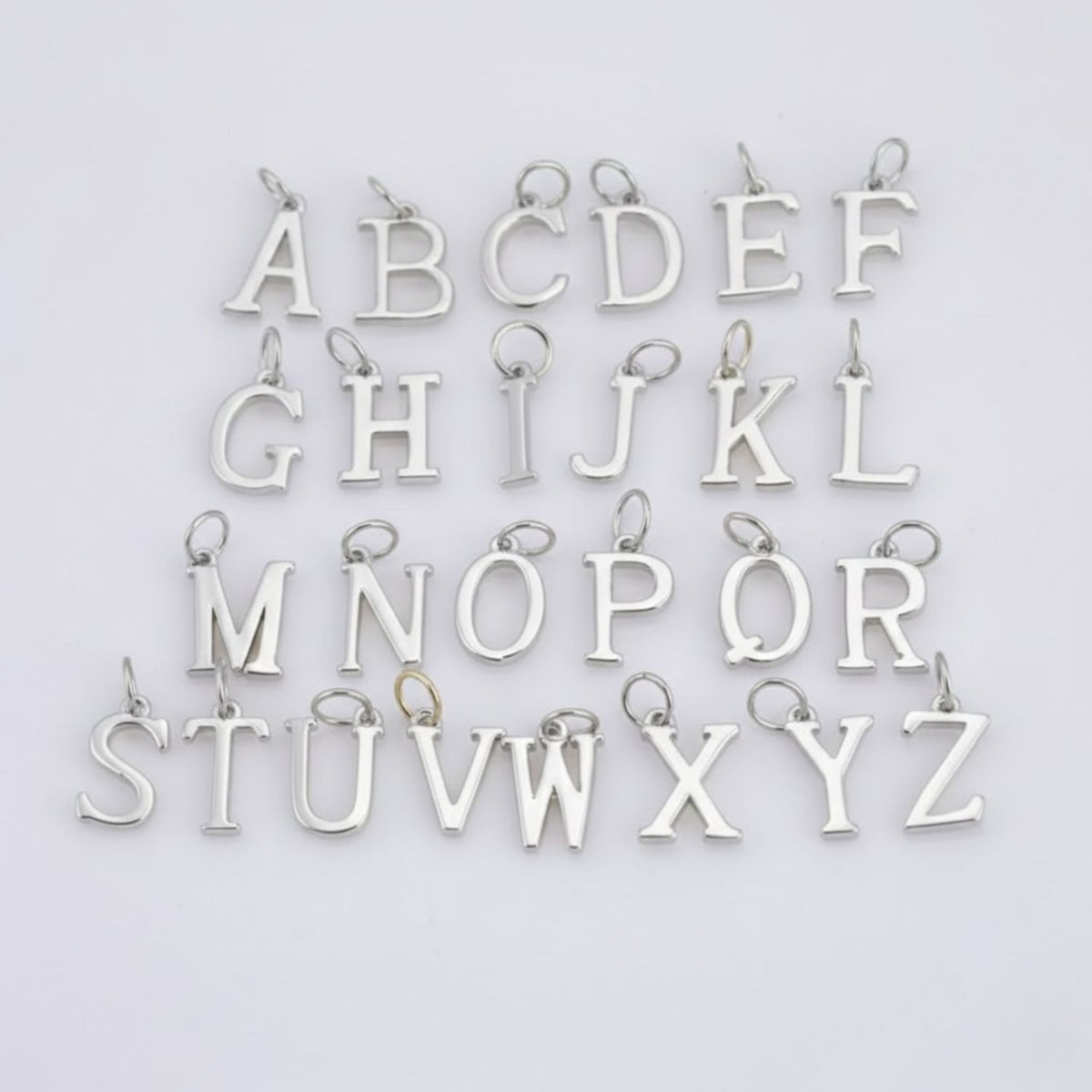 Alphabet Initial Charm Pendant A to Z – 925 Sterling Silver