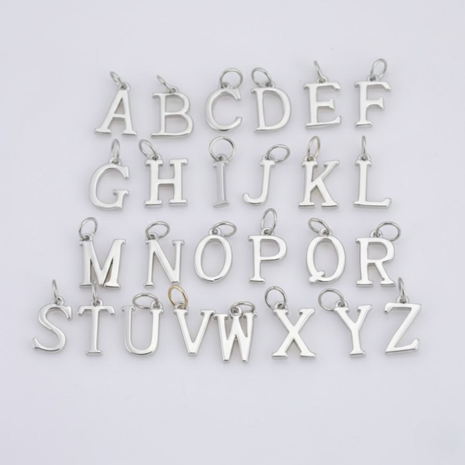 Alphabet Initial Charm A to Z - 925 Sterling Silver