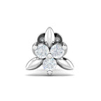 White CZ Leaf Cluster Nose Pin 925 Sterling Silver