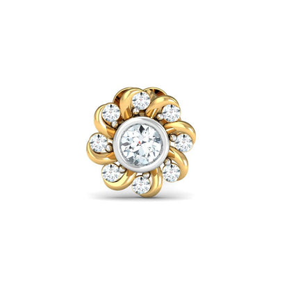 White CZ Daisy Nose Pin – 925 Sterling Silver