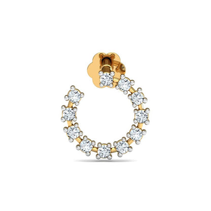 Spiral White CZ Nose Pin – 925 Sterling Silver