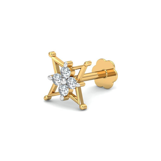 Star White CZ Nose Pin – 925 Sterling Silver