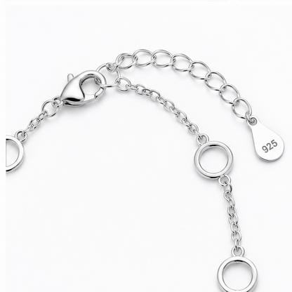 Circle Link Chain Anklet – 925 Sterling Silver