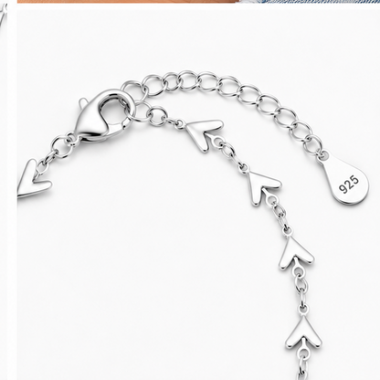 Arrow Link Chain Anklet – 925 Sterling Silver