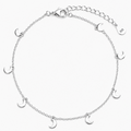 Crescent Moon Anklet – 925 Sterling Silver