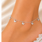 925 Sterling Silver Bird Charm Anklet