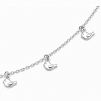 925 Sterling Silver Bird Charm Anklet