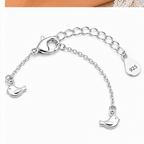 925 Sterling Silver Bird Charm Anklet