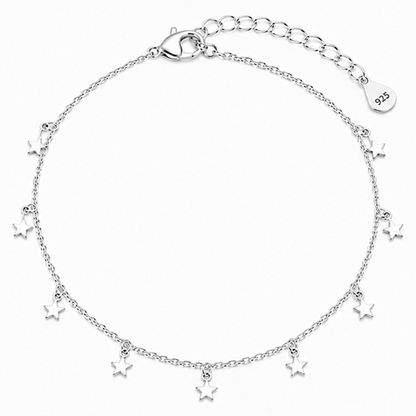 Star Charm Anklet – 925 Sterling Silver