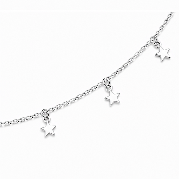 Star Charm Anklet – 925 Sterling Silver