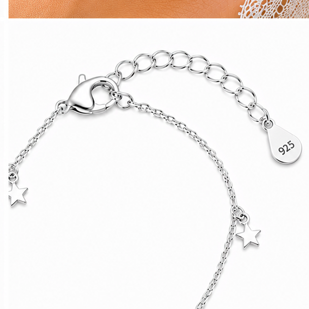 Star Charm Anklet – 925 Sterling Silver