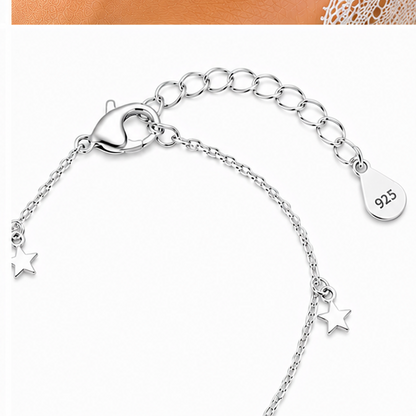 Star Charm Anklet – 925 Sterling Silver