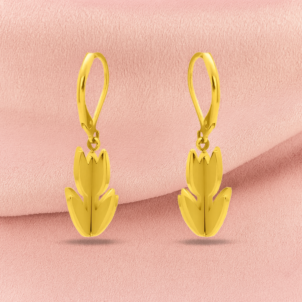 Tulip Floral Drop Dangle Earrings – 925 Sterling Silver