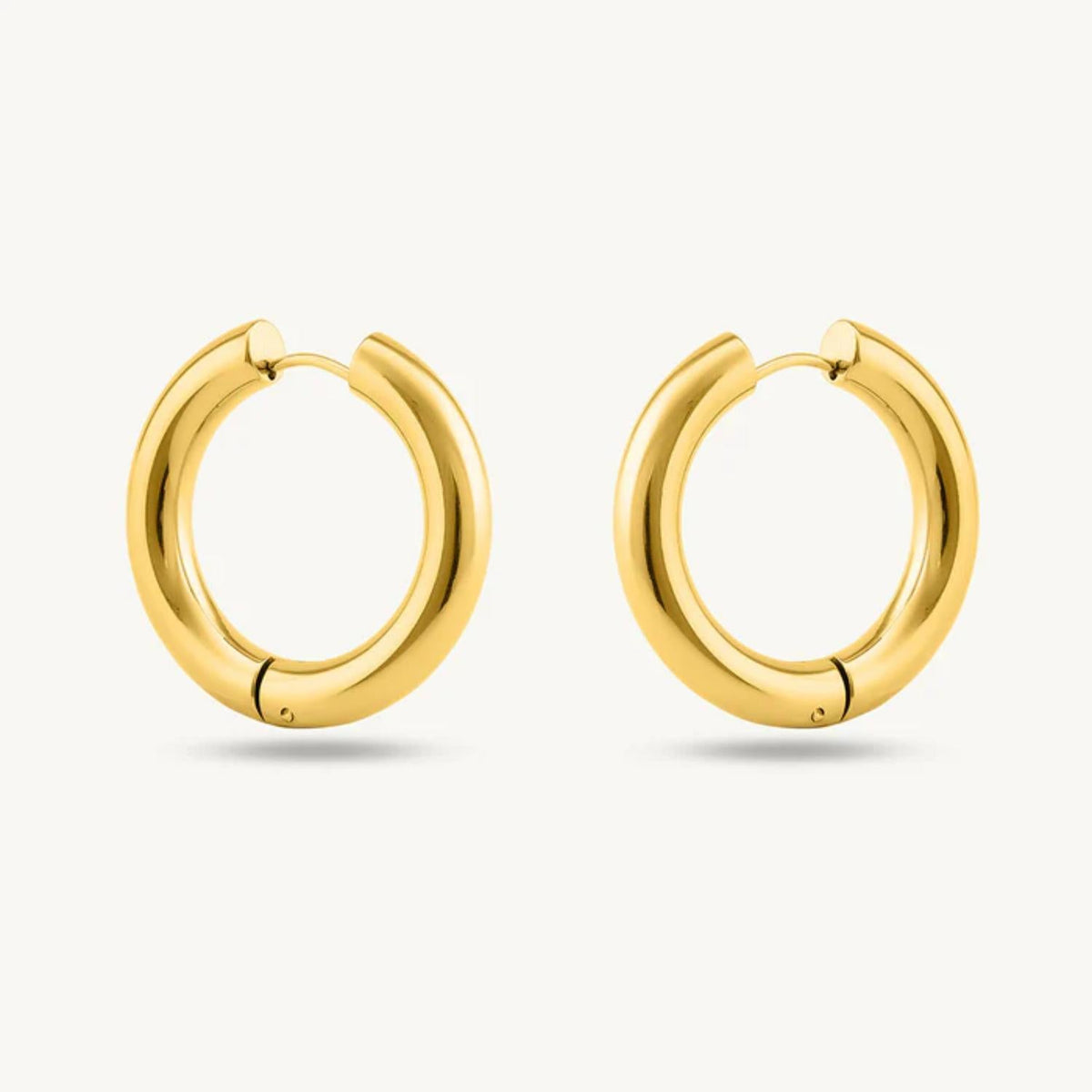 Classic Round Hoop Earrings – 925 Sterling Silver