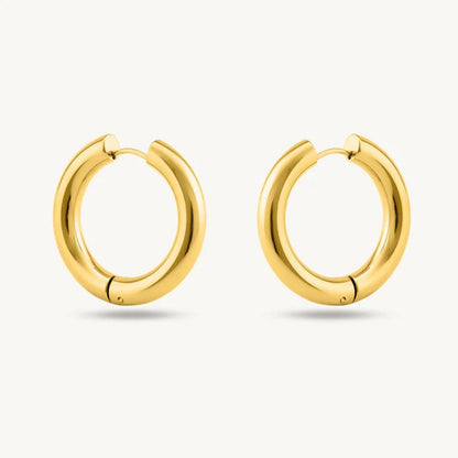 Classic Round Hoop Earrings – 925 Sterling Silver