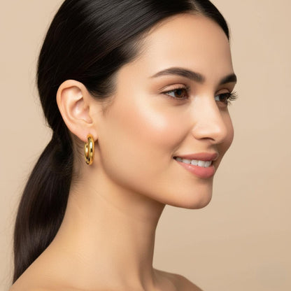 Classic Round Hoop Earrings – 925 Sterling Silver
