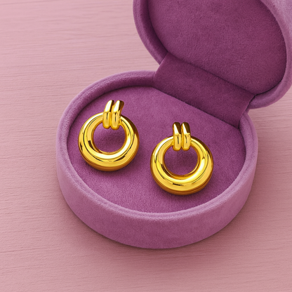Chunky Round Drop Earrings – 925 Sterling Silver
