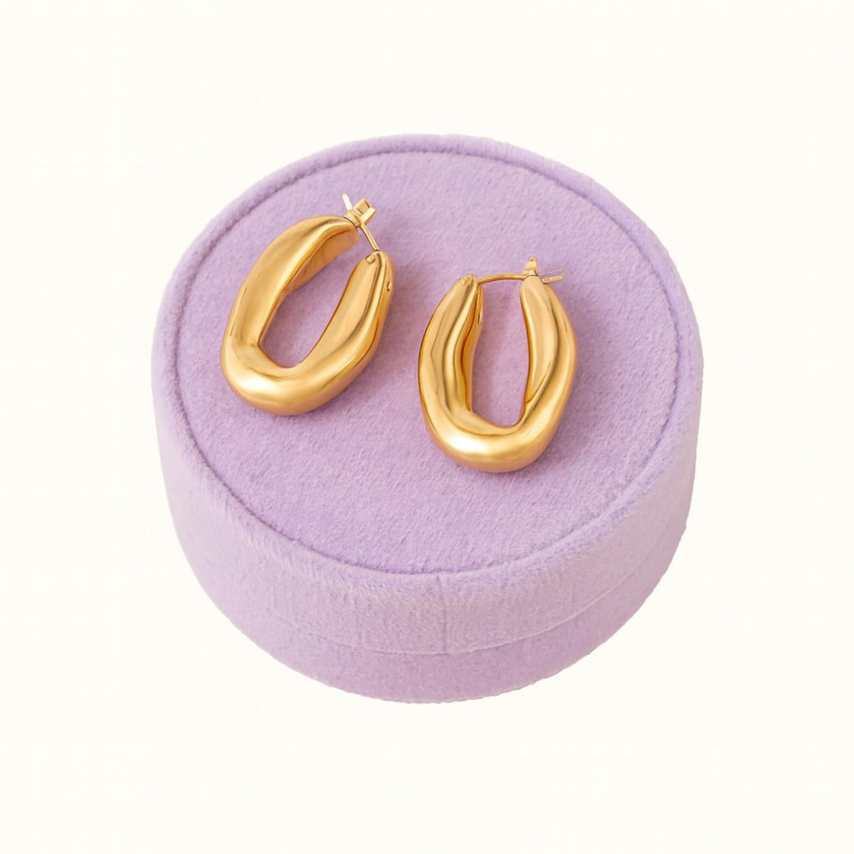 Statement Twisted Oval Hoop Earrings – 925 Sterling Silver