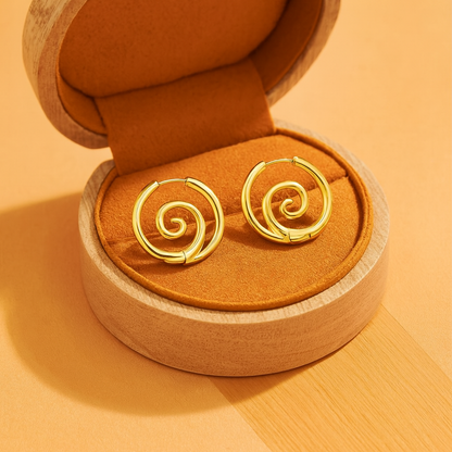 Spiral Hoop Earrings – 925 Sterling Silver