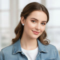 Heart CZ Stud Earrings 925 Sterling Silver