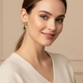 Open Heart Drop Earrings 925 Sterling Silver Yellow Plated