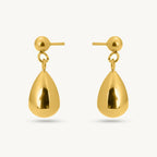 Teardrop Drop Dangle Earrings 925 Sterling Silver Yellow Plated