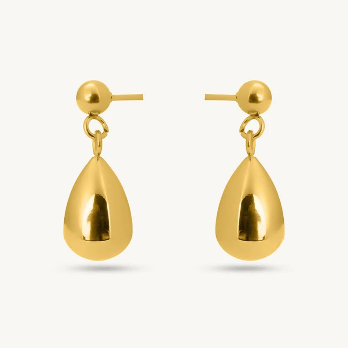 Teardrop Dangle Ball Stud Earrings – 925 Sterling Silver