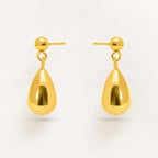 Teardrop Drop Dangle Earrings 925 Sterling Silver Yellow Plated