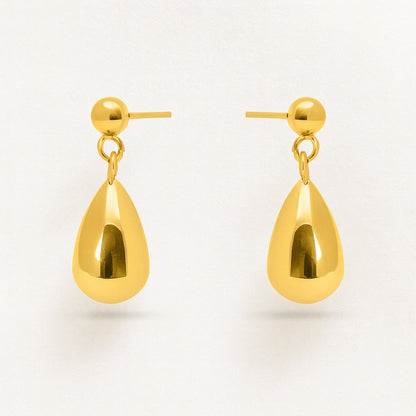 Teardrop Dangle Ball Stud Earrings – 925 Sterling Silver