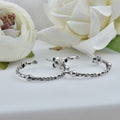 Textured Dot Pattern Hoop Earrings 925 Sterling Silver Oxidized