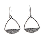 Textured Artisan Hammered Drop Dangle Earrings 925 Sterling Silver