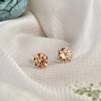 5mm Round Citrine Stud Earrings 925 Sterling Silver