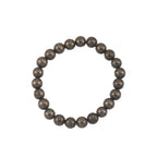 Natural Pyrite Beaded Stretch Bracelet | Raw Metallic Stone Bracelet for Men & Women