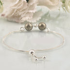 925 Sterling Silver Adjustable Pyrite Slider Bracelet