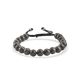 Pyrite Bead Macrame Demifine Bracelet for Men and Women